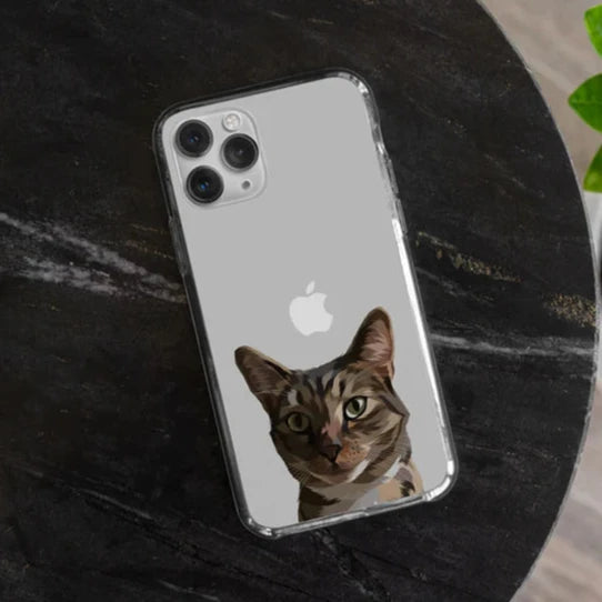 Custom pet portrait phone case