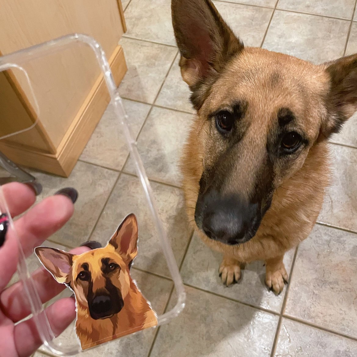 Custom pet portrait phone case